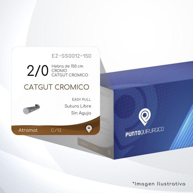 EZ-SS0012-150 2/0 Aguja   EASPULL S/A Hebra de 150 cm Cirugía General