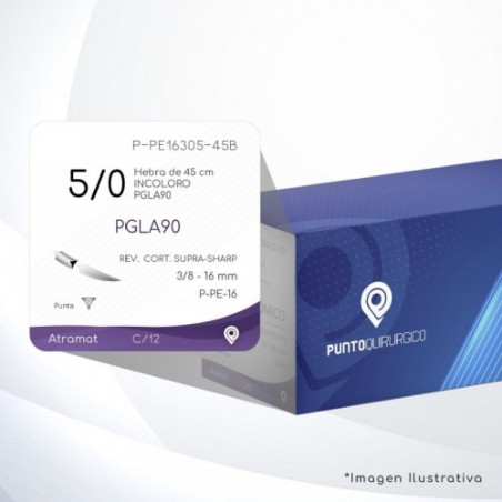 P-PE16305-45B 5/0 Aguja 3/8 - 16