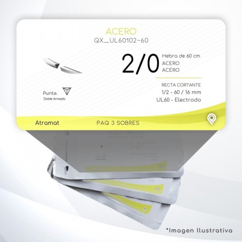 UL60102-60 2/0 Aguja 1/2 - 60 / 16