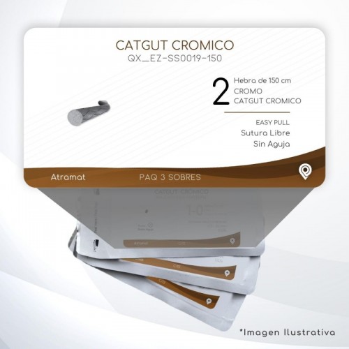 EZ-SS0019-150 2 Aguja   EASPULL S/A Hebra de 150 cm Cirugía General