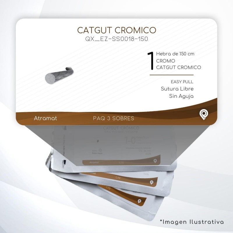 EZ-SS0018-150 1 Aguja   EASPULL S/A Hebra de 150 cm Cirugía General