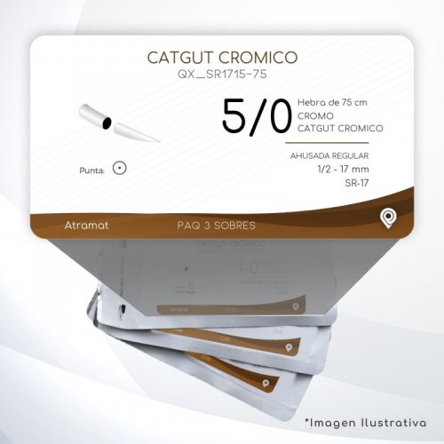 SR1715-75 5/0 Aguja 1/2 - 17