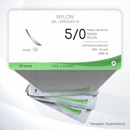 HPE1645-N 5/0 Aguja 3/8 - 16