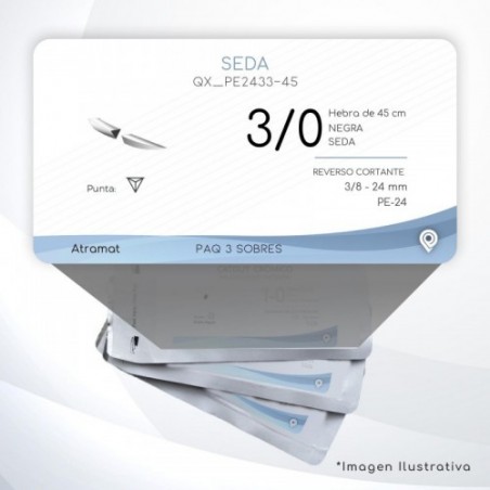 PE2433-45 3/0 Aguja 3/8 - 24