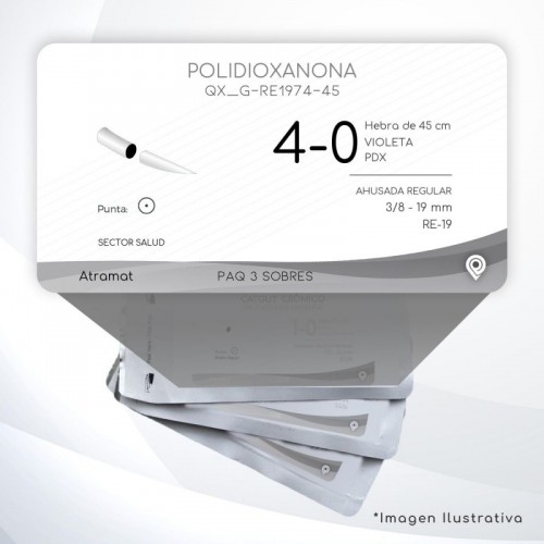 G-RE1974-45 4-0 Aguja 3/8 - 19