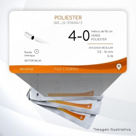 G-S1654/2 4-0 Aguja 1/2 - 16